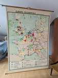 Retro duża stara mapa Europy