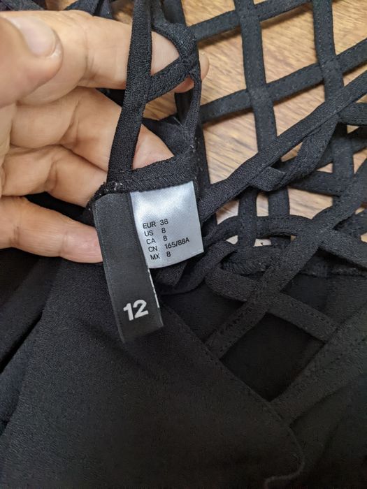 Czarna sukienka letnia, roz.38 H&M