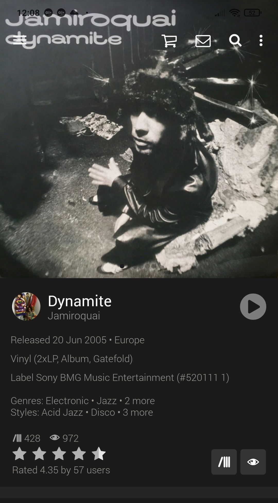 Jamiroquai Dynamite 2 x LP Gatefold Album Sony BMG 1st Press 2005 Mint