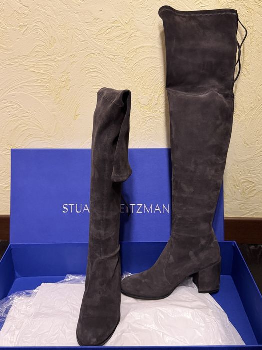 Ботфорды, сапоги натуральная замша STUART WEITZMAN