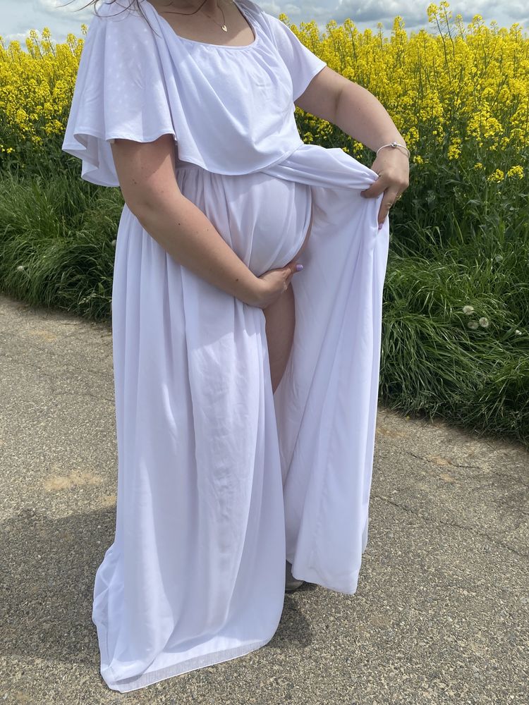 Sukienka na sesję ciążową