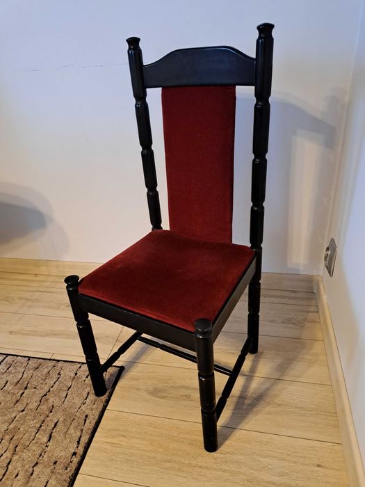 Krzesła tapicerowane PRL, 6 sztuk