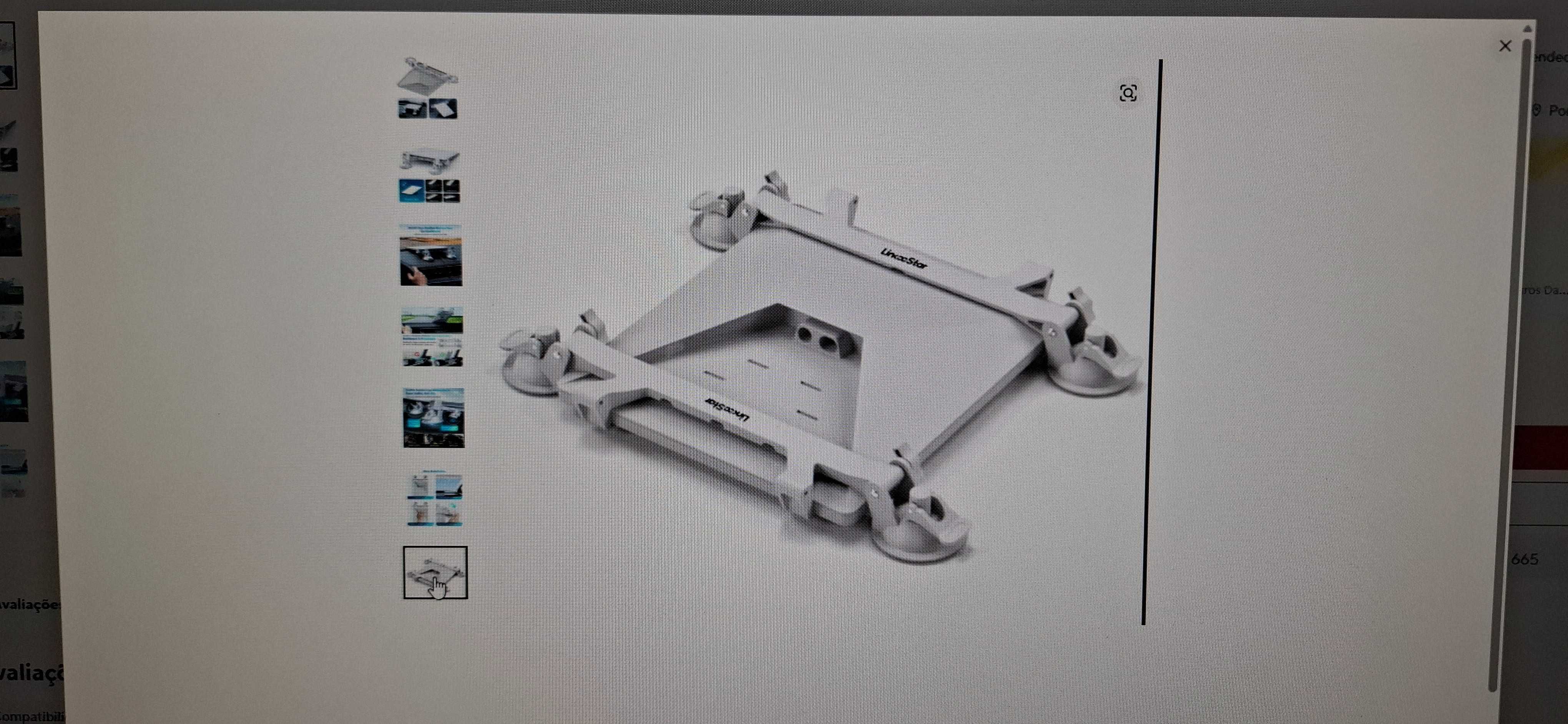 Ventosa para teto solar do carro - Starlink Mini - prato.