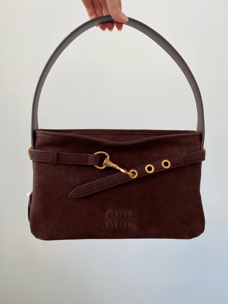 Torebka Miu Miu Aventure Nappa Leather Bag Chocolate
