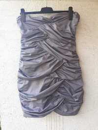 srebrna sukienka 44 bandage
