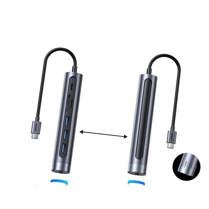 Adapter Usb 7W1 S-H112 Dark Grey