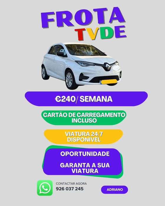 Aluguer de veículos TVDE