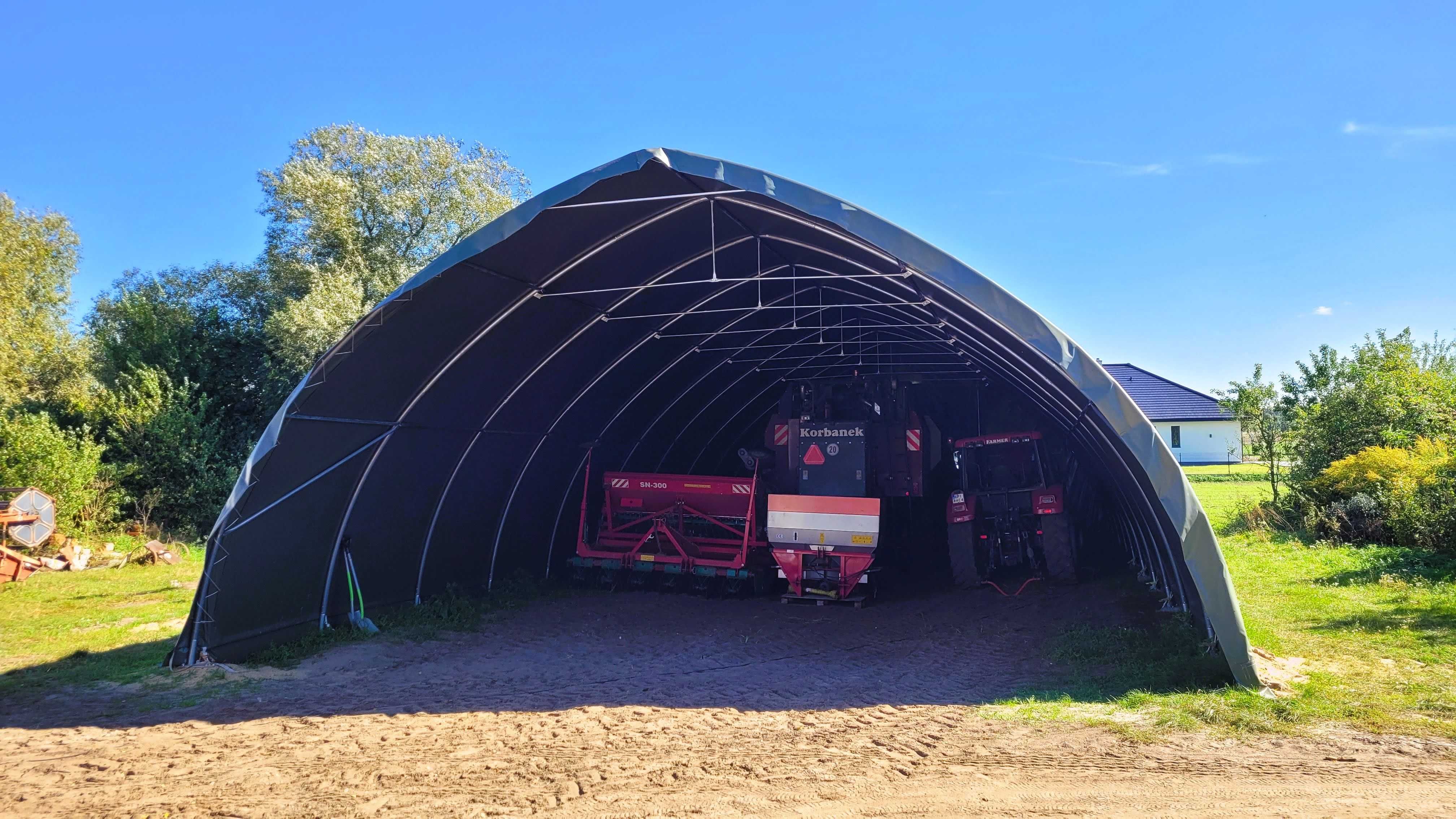 Hala namiotowa łukowa 10x20x5 m magazyn wiata konstrukcja bale bele