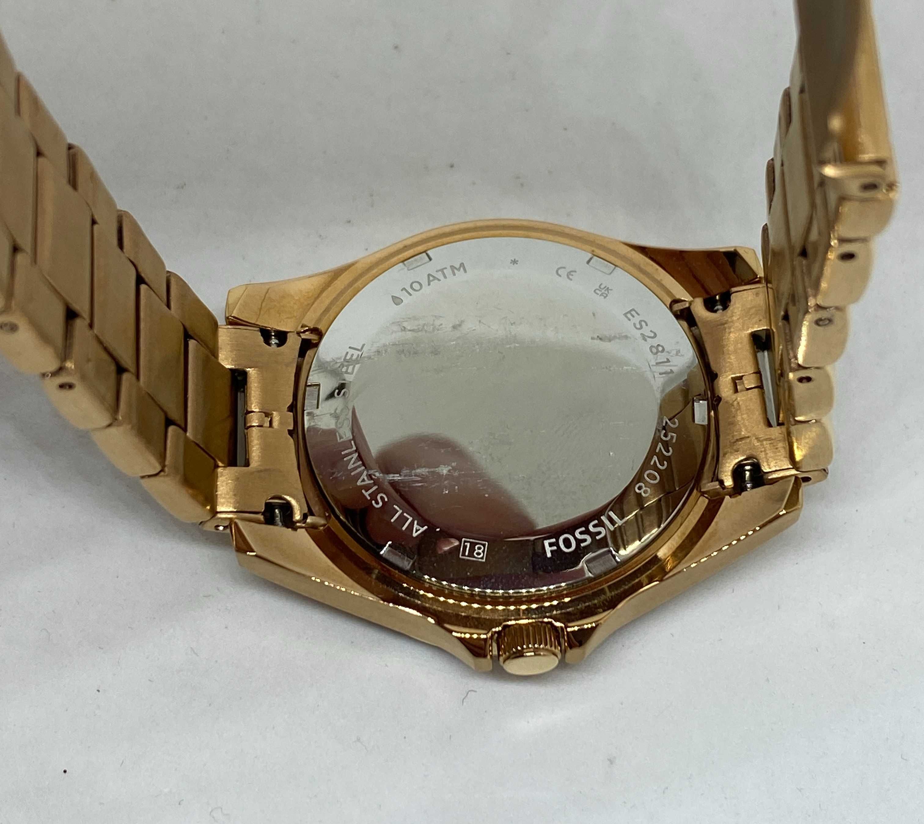Zegarek damski Fossil ES2811 różowe złoto
