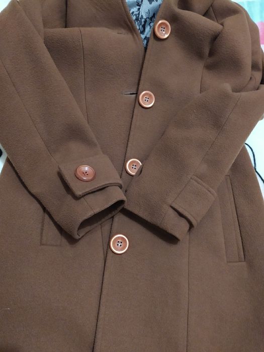 Кашемировое женское пальто, демисезон р 42