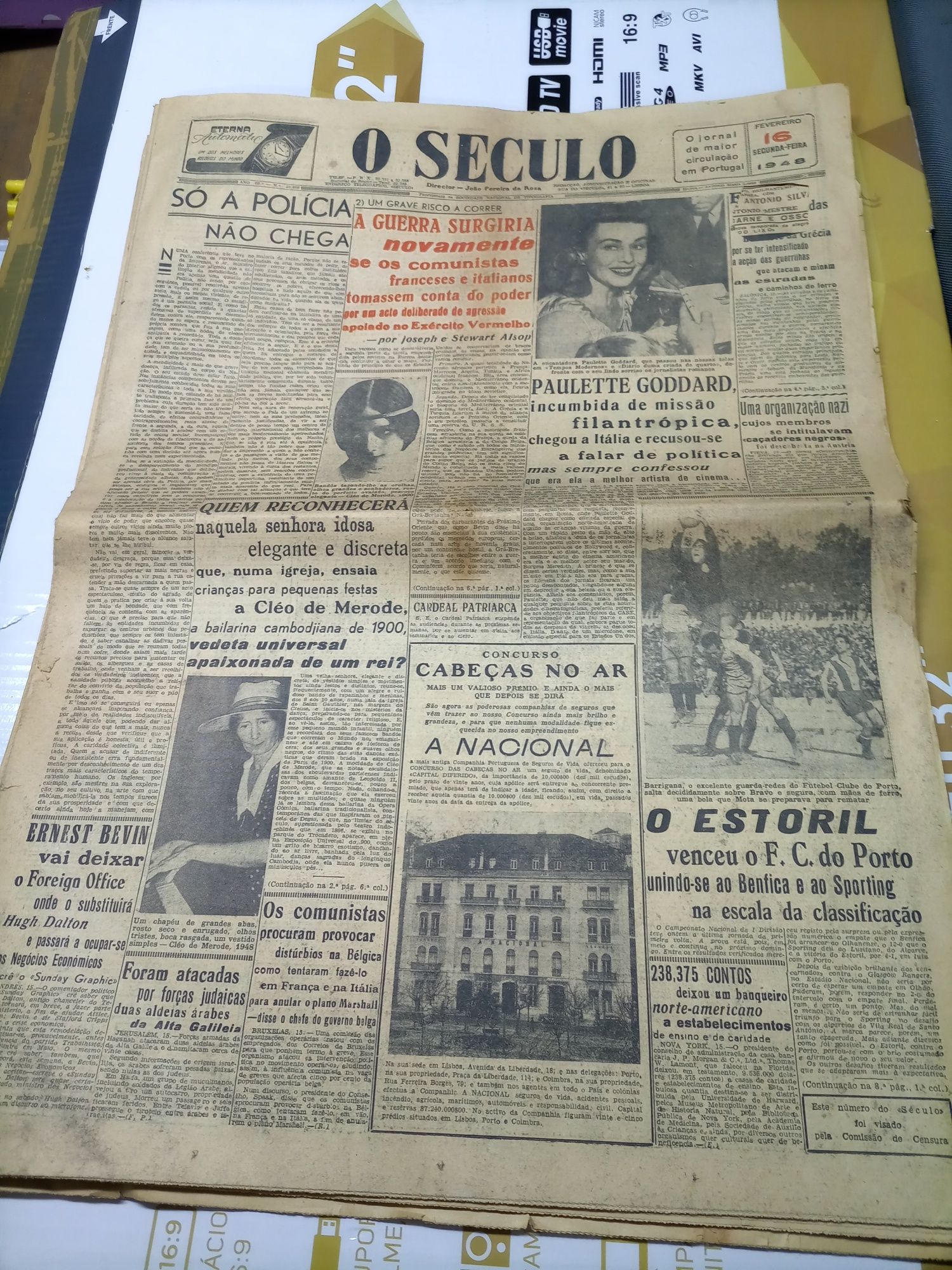 Jornal "o século " 1948