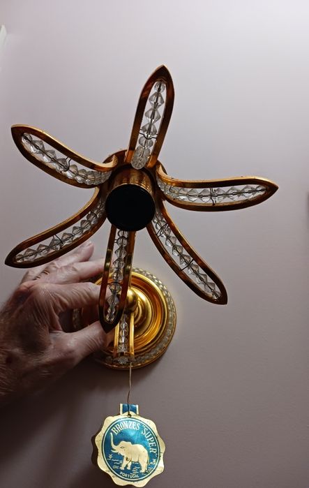 Apliques pétalas de cristal NOVOS com banho de ouro