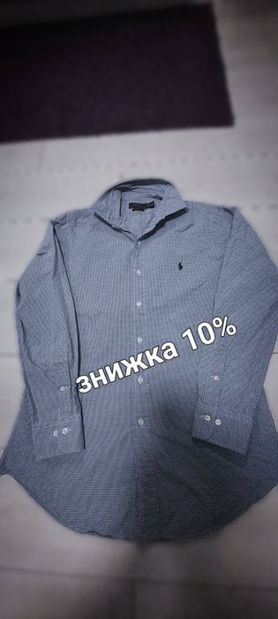 Хлопковая рубашка Polo Ralph Lauren (L)