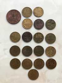 Монети СРСР 1, 2, 3, 5 копійок 1924, 1926, 1932, 1936, 1940