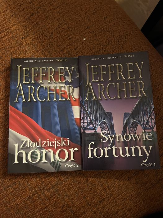 „Synowie Fortuny” i „Złodziejki honor” tom 1 i 2 Jeffrey Archer