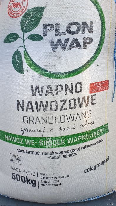 Nawóz wapniowy CaO3-93-98% Kreda Nawozowa -granulowana