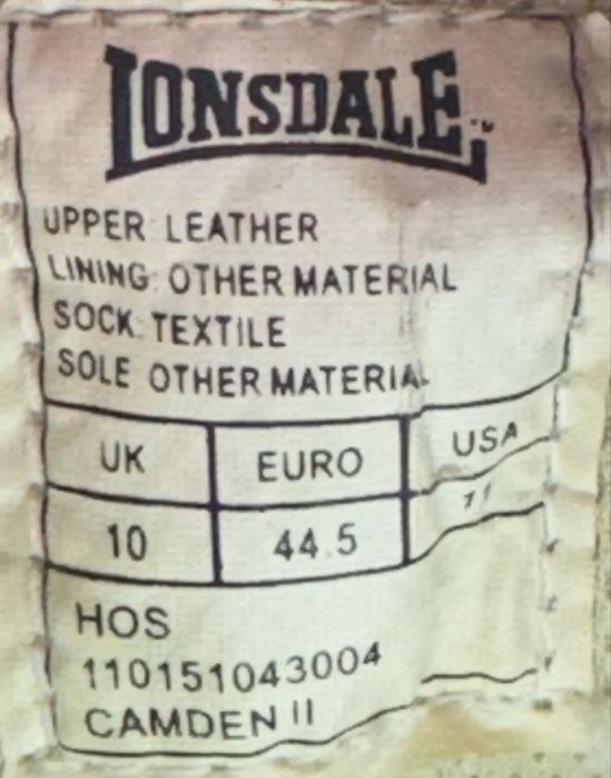 Чоловічі кросівки Lonsdale. Розмір 44,5(28,5 см)