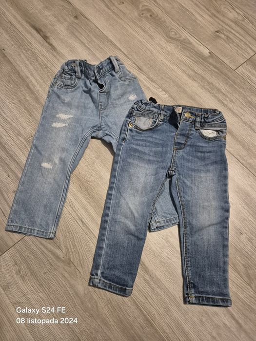 Jeansy spodnie 2 szt h&m Zara 86