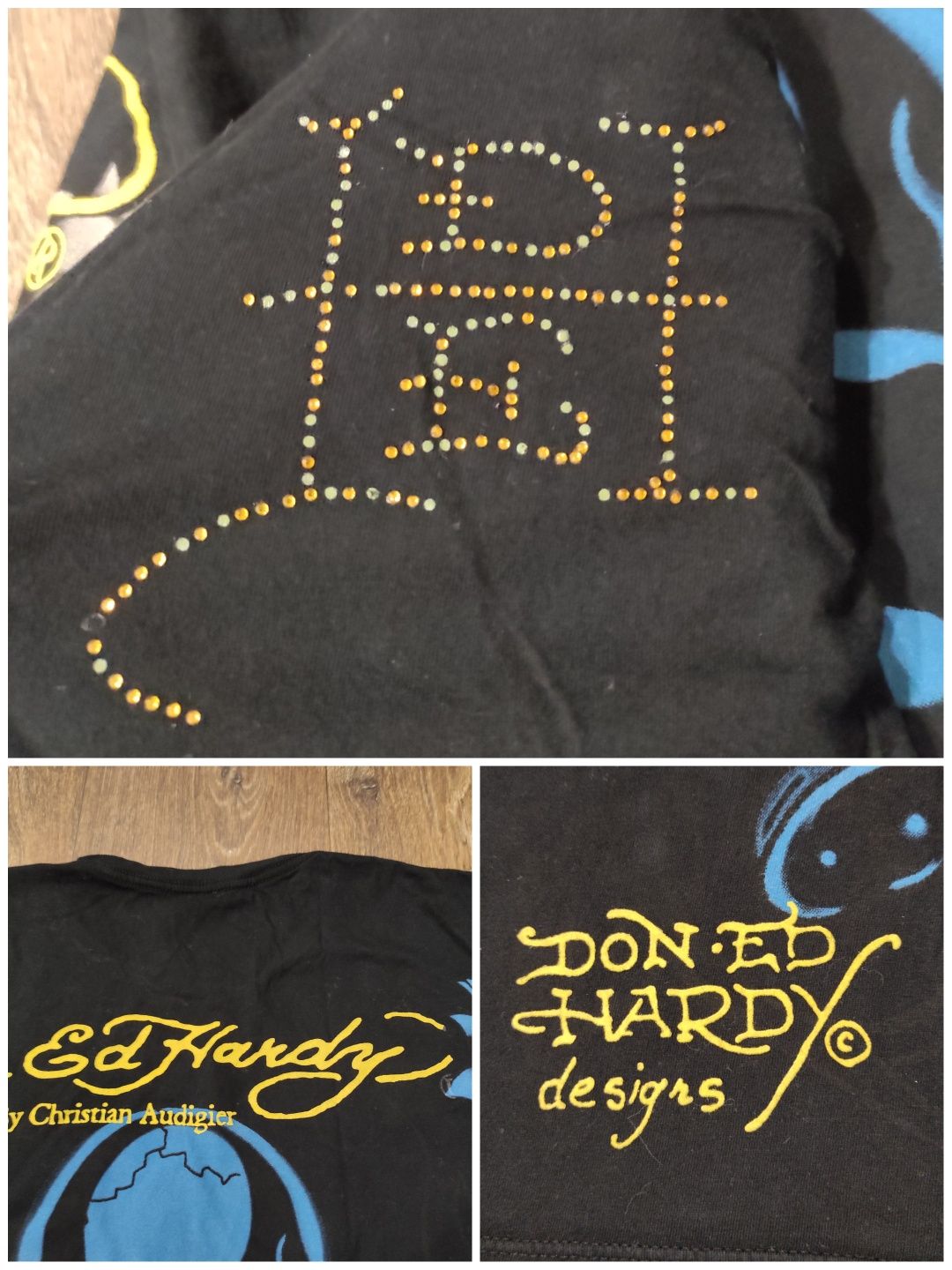 XL Ed Hardy оригінальний чоловічий лонгслів, футболка