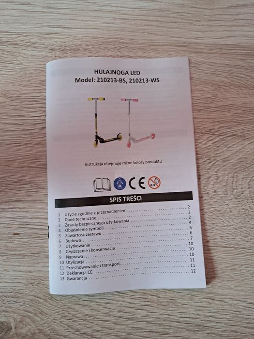 Hulajnoga dla dziewczynki NOWA różowa dla dziecka playground LED