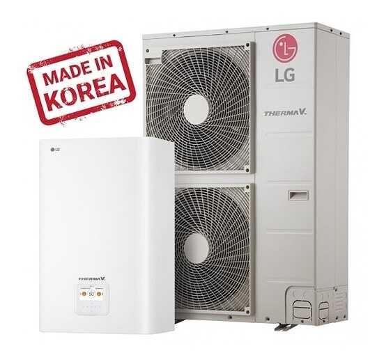 Тепловой насос воздух вода 16 квт LG Therma V на 200 м2 и больше