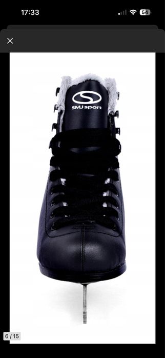 Łyżwy figurowe czarne z futerkiem 42