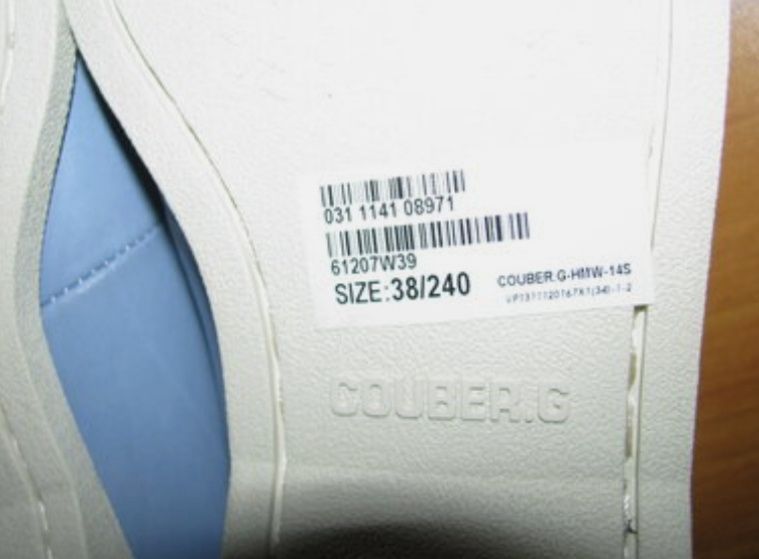 COUBER.G туфлі топсайдери нові брендові шкіряні COUBER.G США р.38