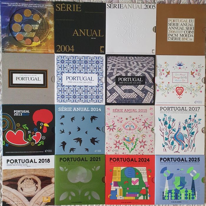 Moedas euro - BNC, FDC, BU - carteiras, sets, cartões