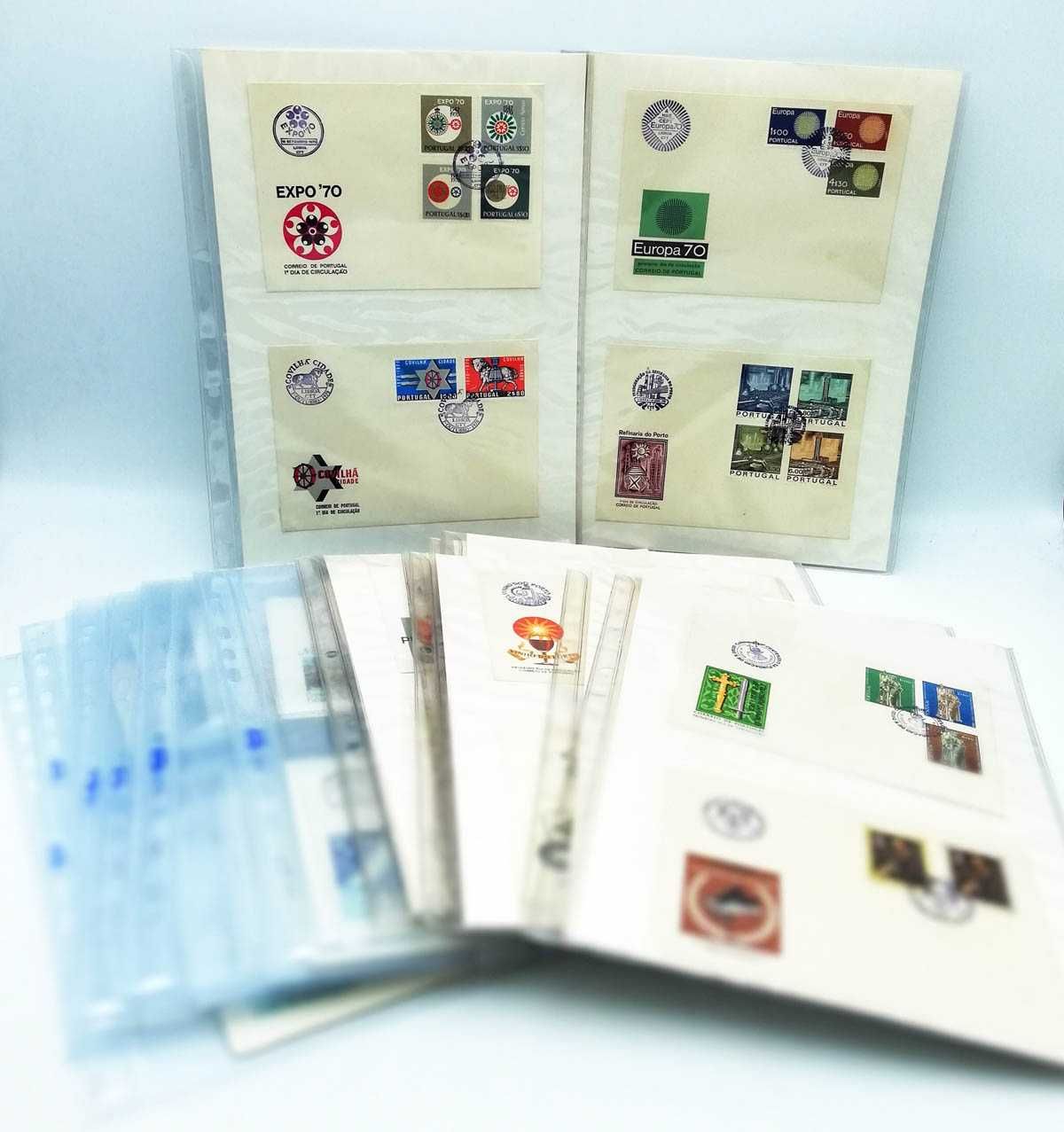 Selos antigos 93 Envelopes 1 dia circulação Herança Familiar Pechincha