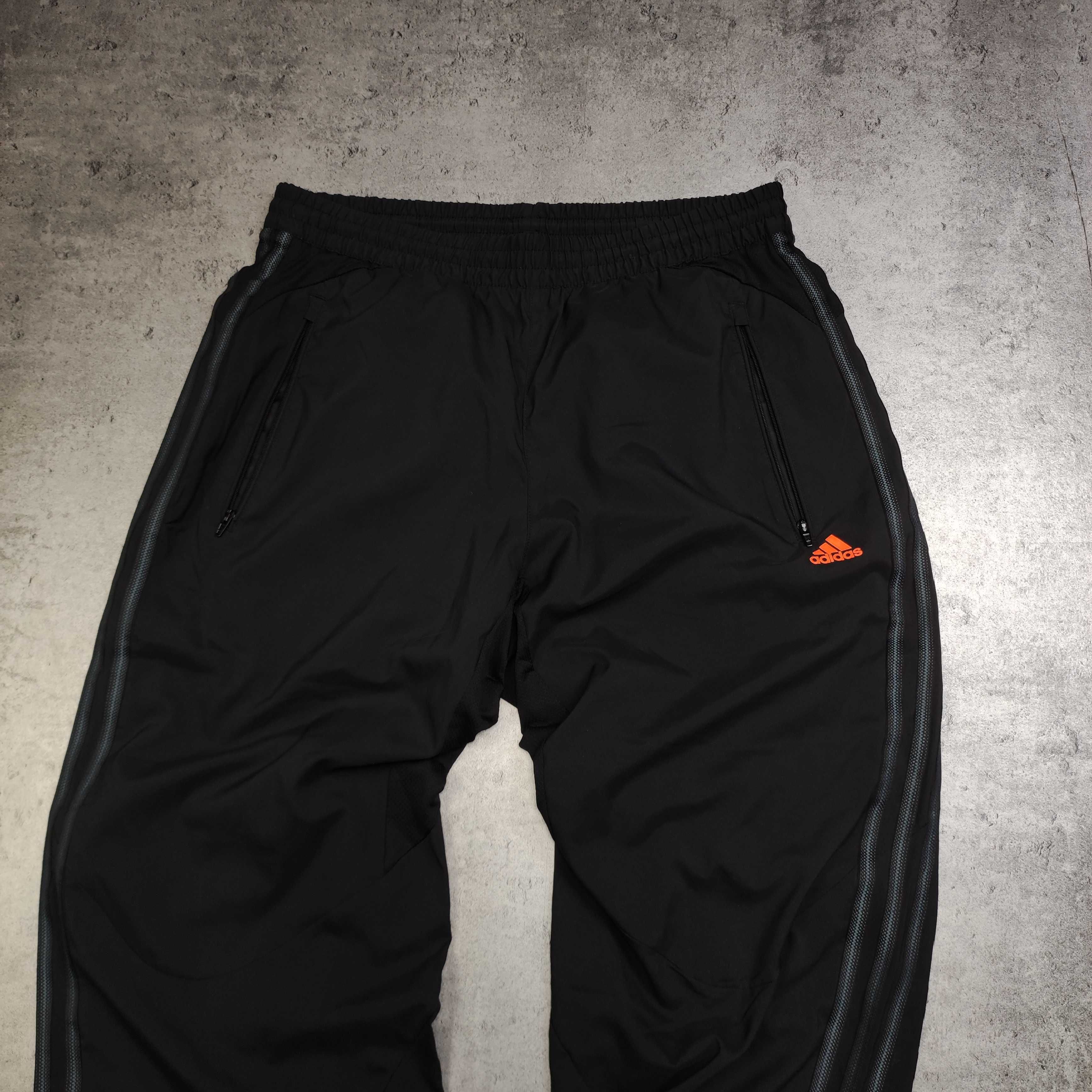 MĘSKIE Dresy Sportowe Spodnie Trekking 3 Paski Kieszenie Adidas Logo