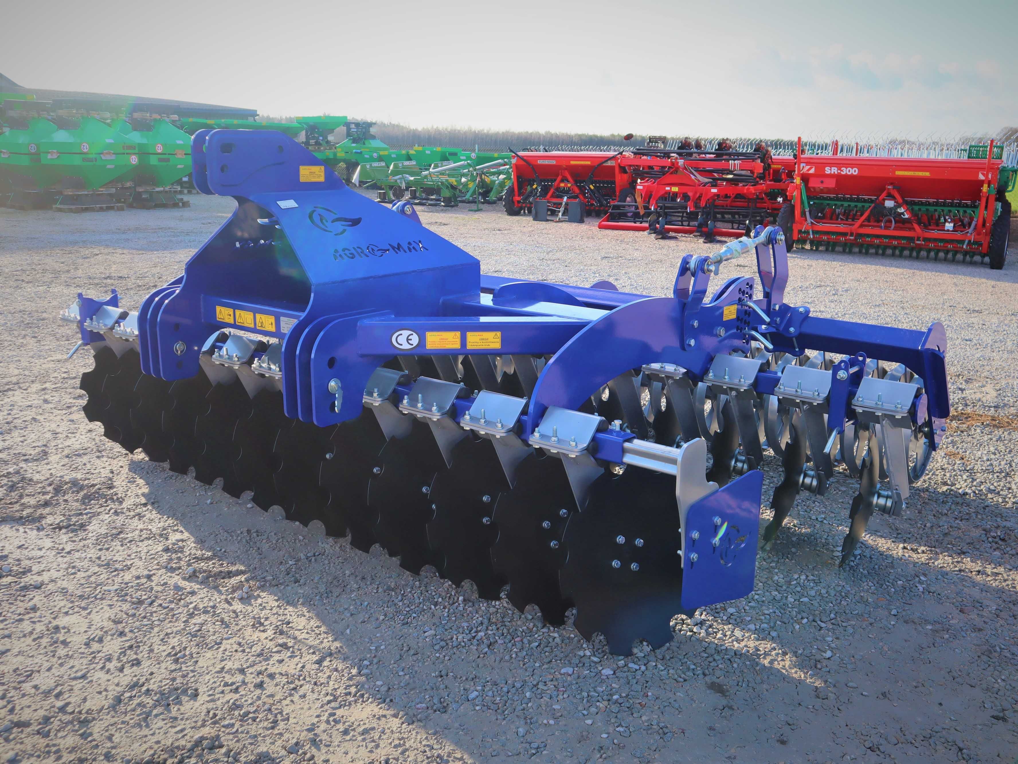 Brona talerzowa 2,7m, agregat talerzowy Agro-Max fi560; wał daszkowy