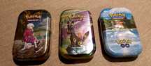 Pokemon Tins Zestaw 3 nowych puszek.