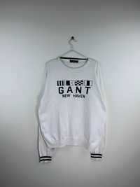Gant New Haven White Cotton Sweater Men’s Size L
