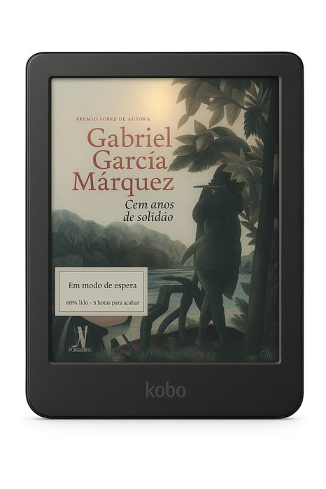 Leitor de eBooks Kobo Clara Color –  ecrã a cores, 16GB + capa