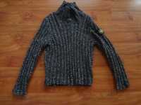 Stone Island Womens  wool silk Grey Badge  Knit sweaterОригинал!