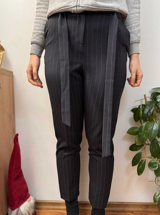 Spodnie eleganckie chinos chino wysoki stan chinosy New Look 40 L