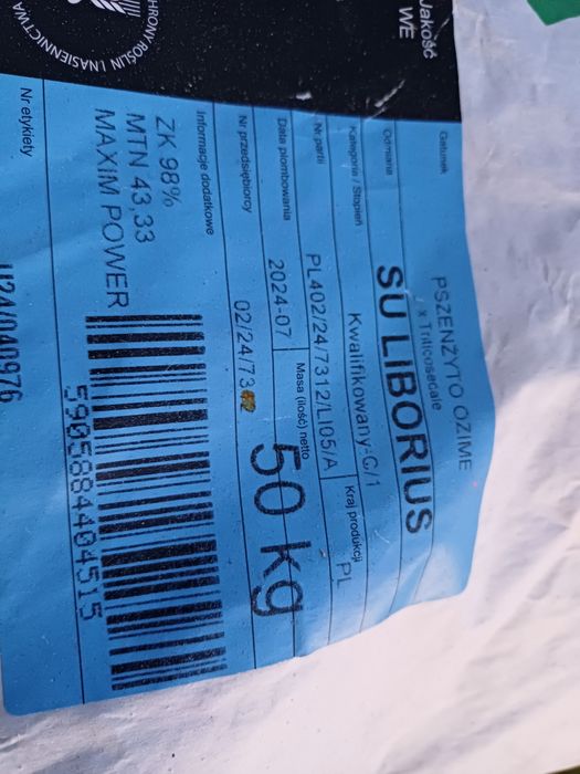 Witam, sprzedam pszenzyto.