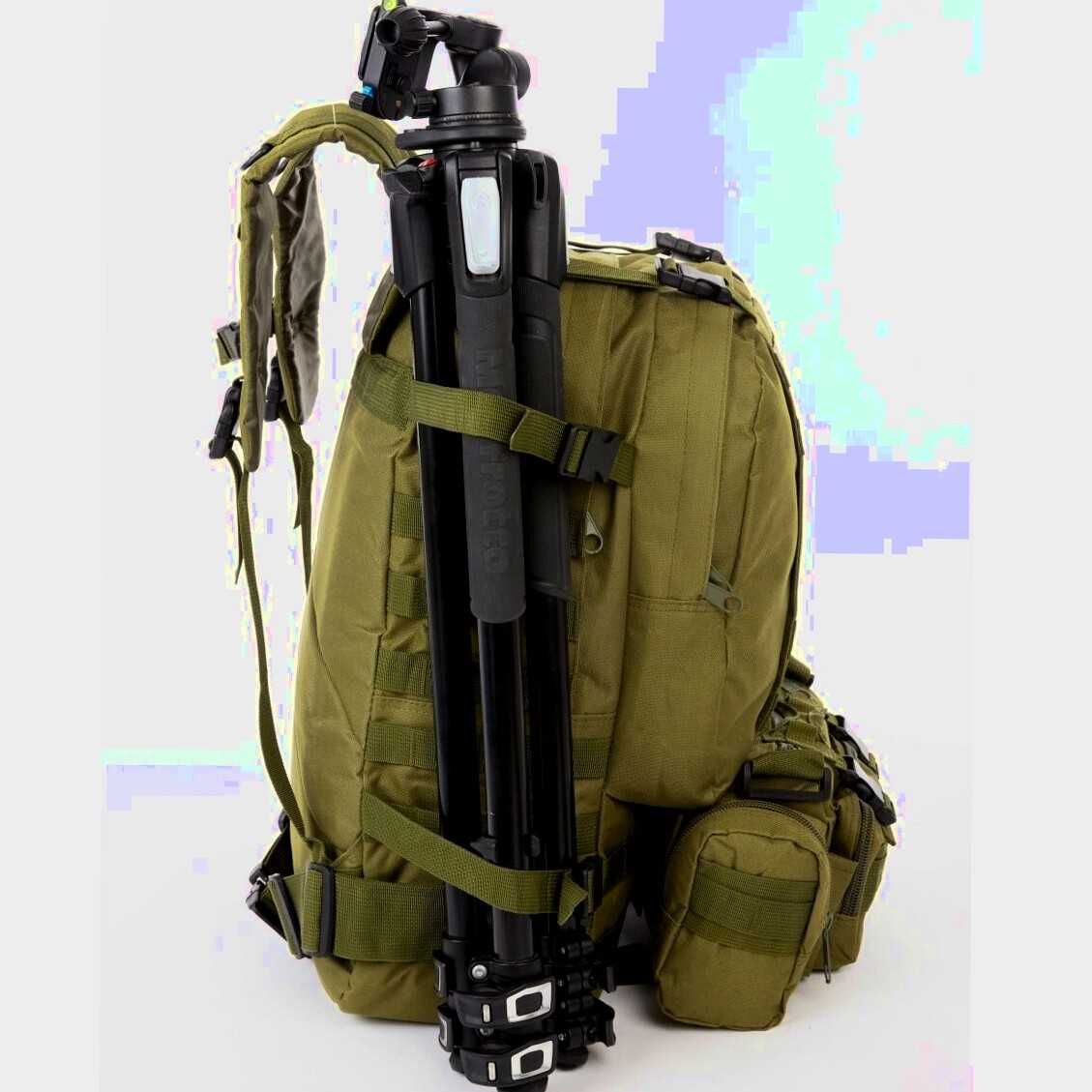 рюкзак тактичний 55л із 3 підсумками штурмовий, для походу, баул