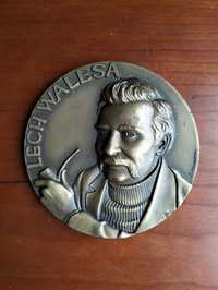 Medalha em bronze Lech Walesa