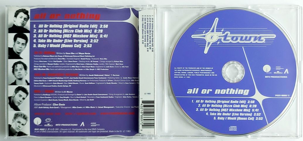 CDs O-town All Or Nothing 2001r