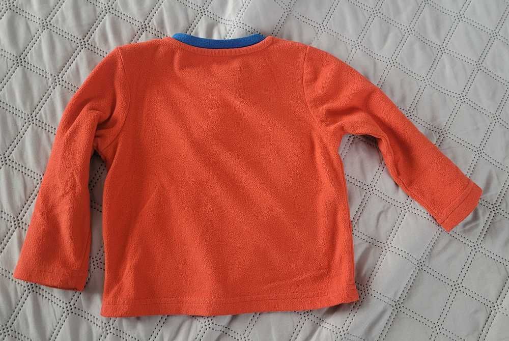 Ciepła pomarańczowa bluza z misiem r. 86