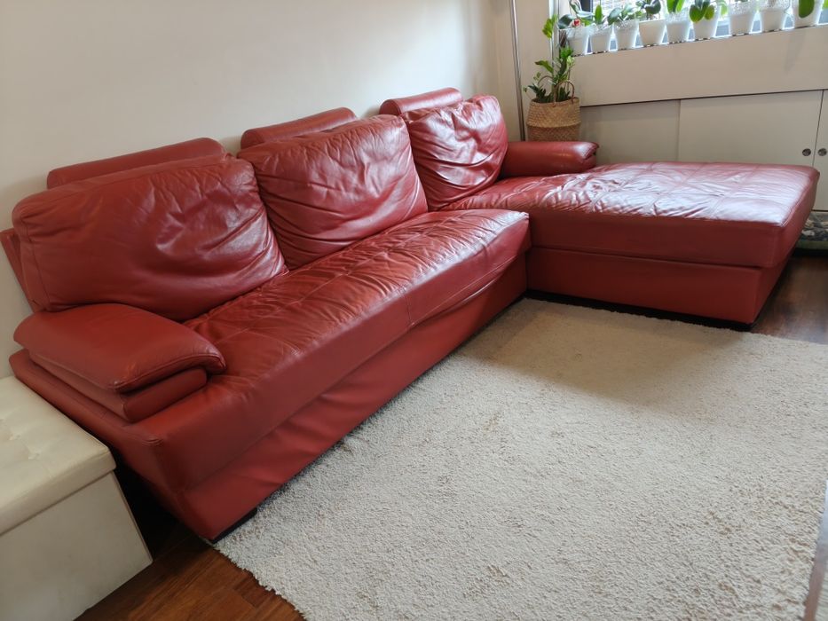 Sofá Chase Long Vermelho Tinto
