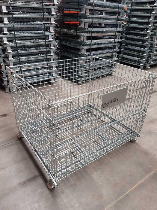 Pojemniki siatkowe ocynkowane – składane Gitterboxy NOWE I UŻYWANE