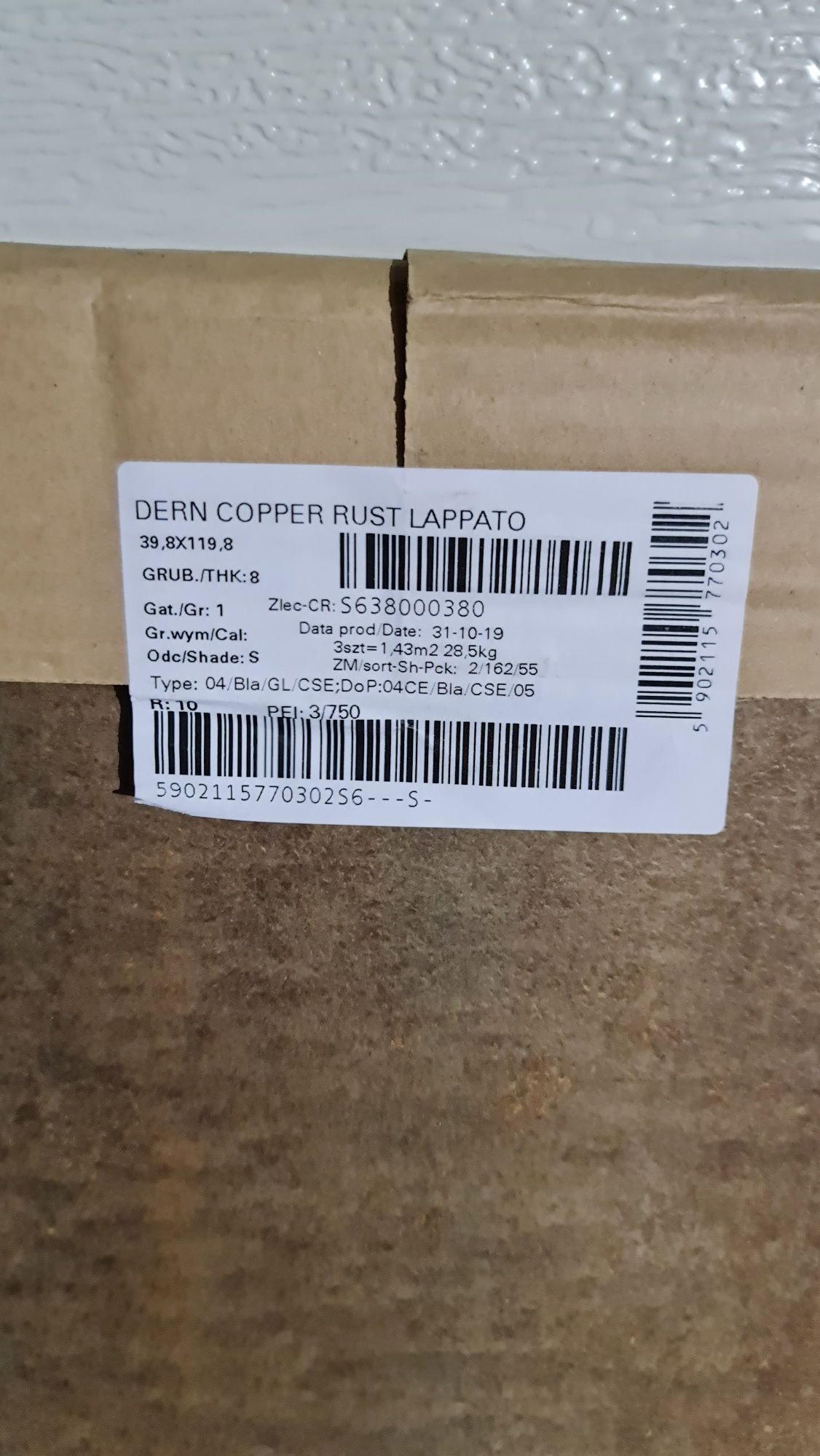Gres szkliwiony DERN copper rust lappato 59,8x119,8 gat. I 2,86m2