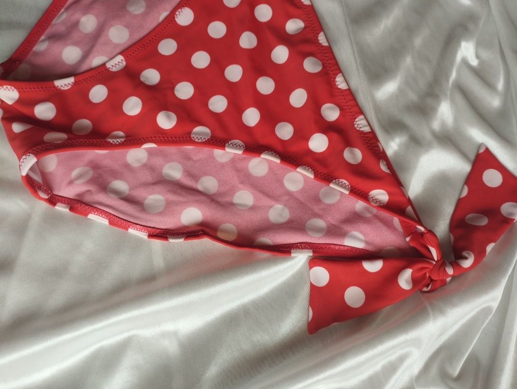 Seksowne figi kąpielowe w grochy L-XL