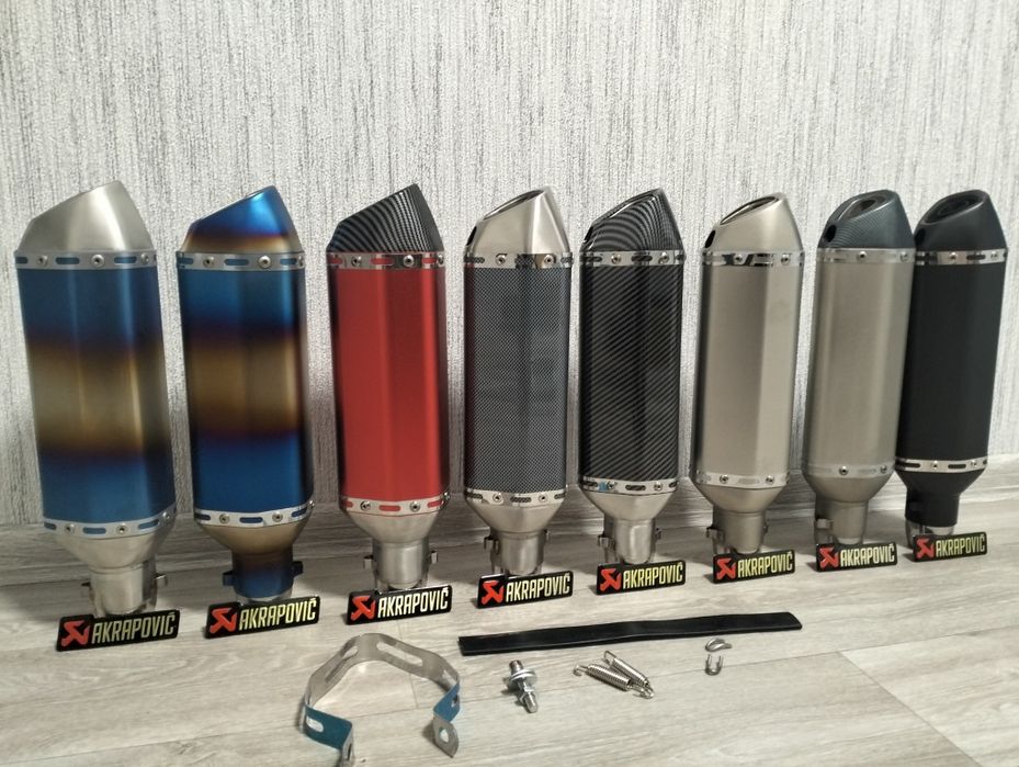 Прямоток Akrapovic Акрапович різних розмірів на автомобіль та мотоцикл