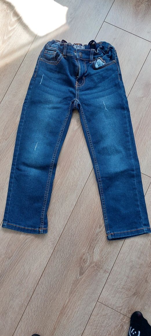 Spodnie jeans 116 cool club regulacja stan idealny 2 pary