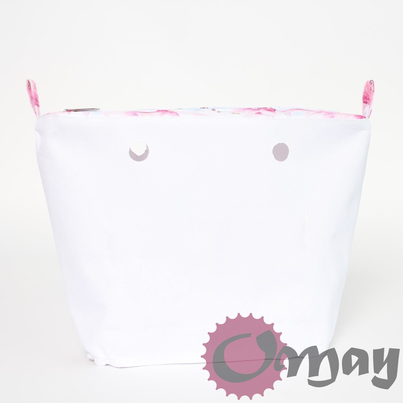 organizer OBAG MINI kwiaty magnolie różowe 2 kieszenie wkład OMAY