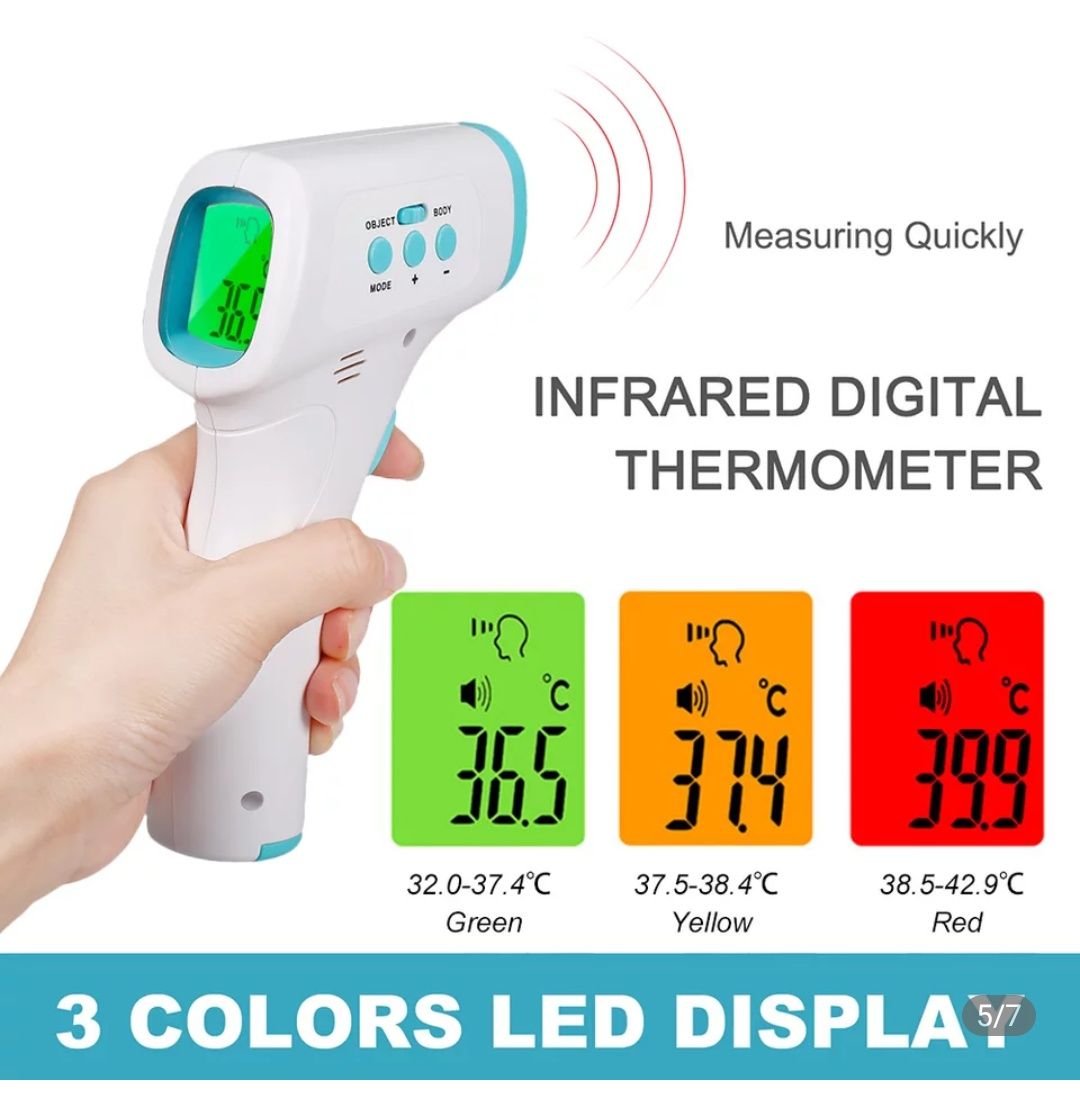 Термометр бесконтактный пирометр градусник медицинский 2 в 1