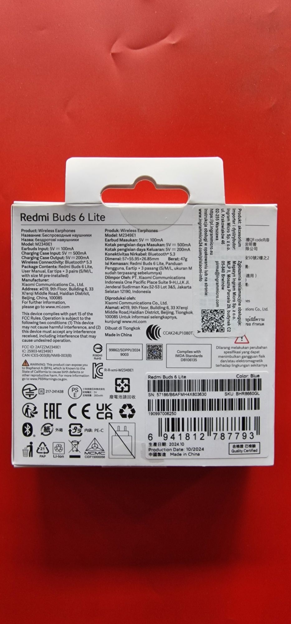Słuchawki Xiaomi Redmi 6 Lite douszne